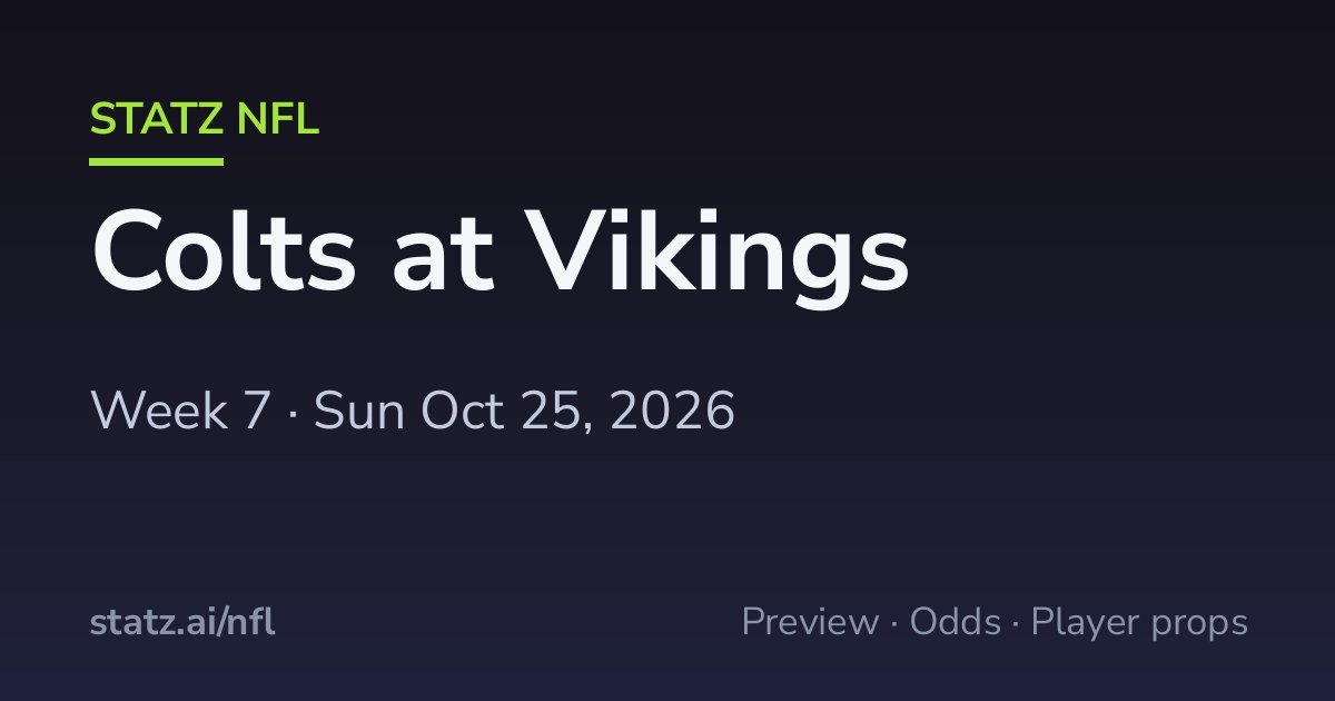 Nfl Score Predictions Indianapolis Colts vs Minnesota Vikings Prediction, Odds & Props — Week ...