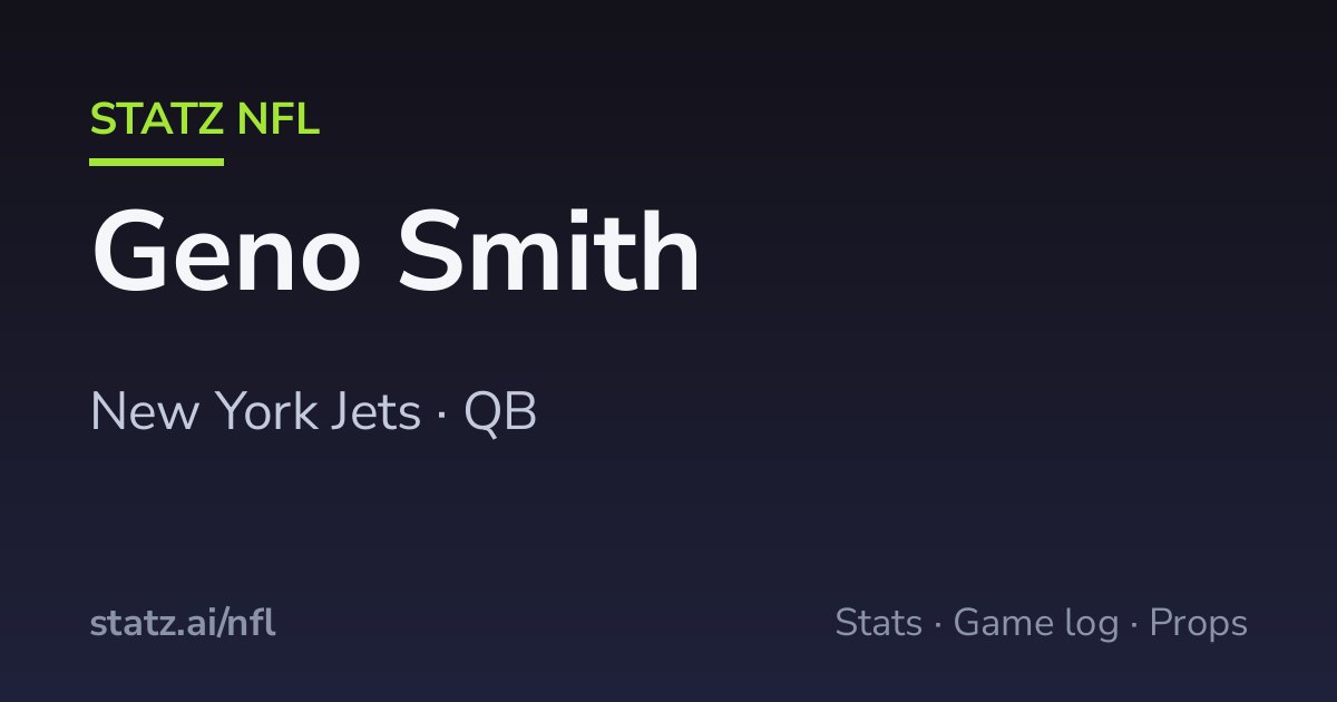 Geno Smith Splits: Home & Away Stats by Season · Statz NFL