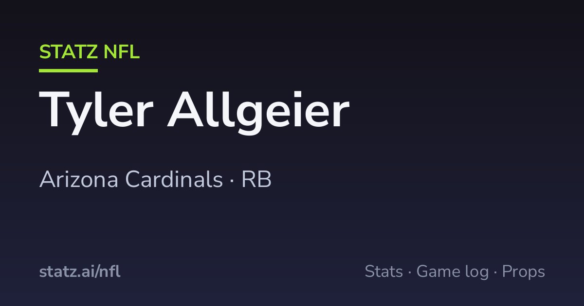 Tyler Allgeier Fantasy Points: Game by Game & Season Outlook · Statz NFL