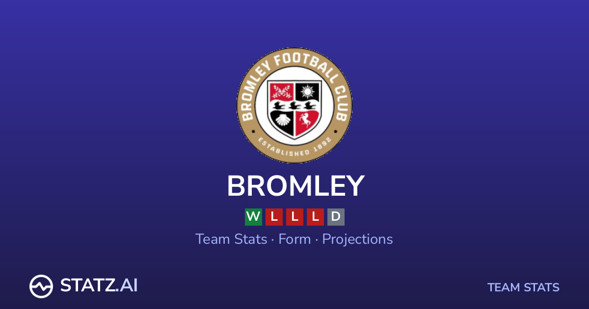 Bromley Stats 2026/2027 - Form, Recent Matches & Bet Builder Picks | Statz